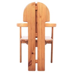 Rainer Daumiller Solid Pine Wood Dining Chairs '2' Danish Design, 1970