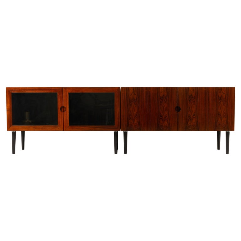 Vintage Danish Rosewood Sideboards by Bramin 1970s For Sale