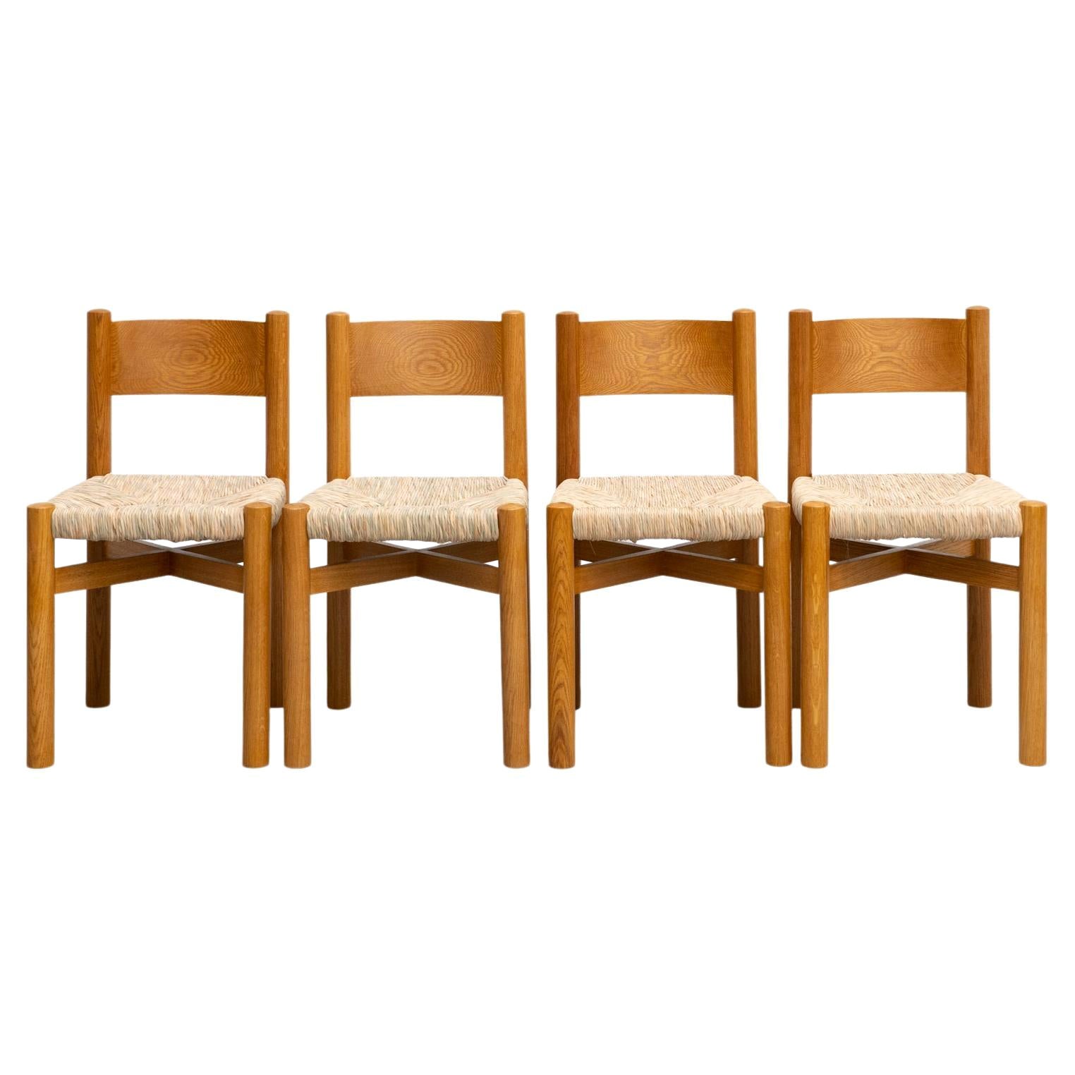 Set of Four Chairs After Charlotte Perriand