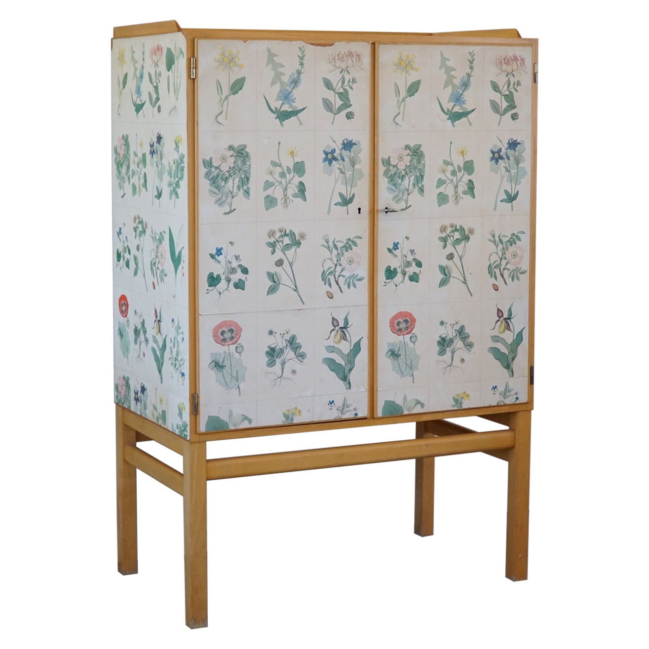 Axel Larsson Flora Cabinet for Bodafors, Swedish Mid-Century Modern, Made 1950s