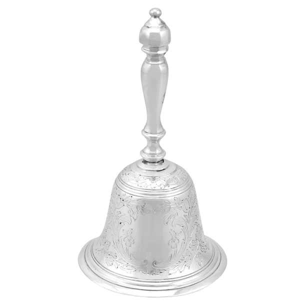 Antique Victorian Sterling Silver Table Bell For Sale at 1stDibs