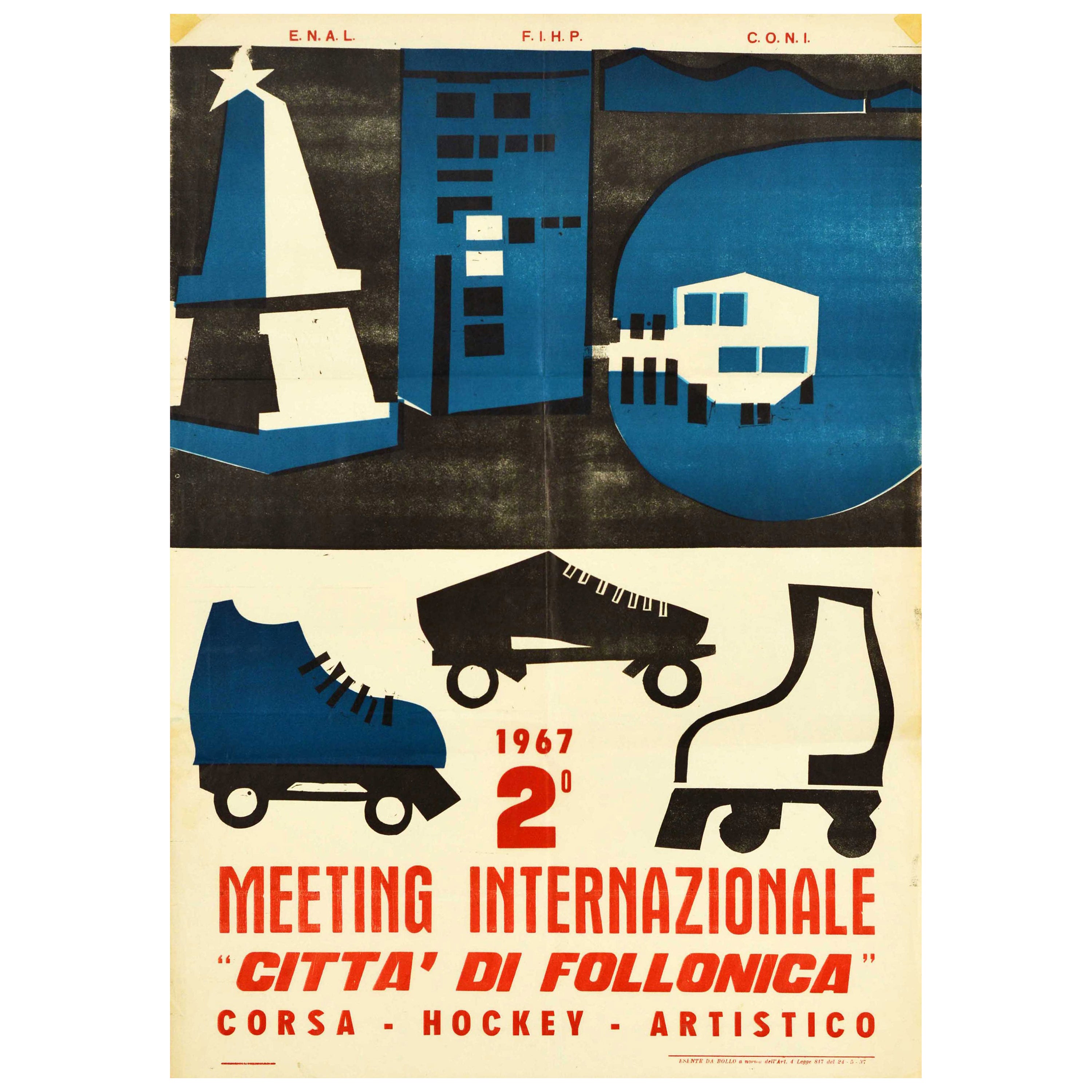 Large Original Vintage Car Racing Sport Event Poster Monaco Grand