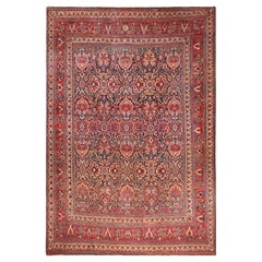 Tapis persan Khorassan ancien à tissage fin et à fleurs 11'10" x 17'