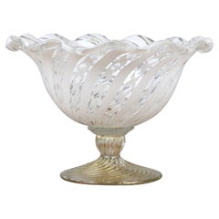 Pedestal Zanfirico Bowl in Murano Glass by Tagliapietra - circa 2000