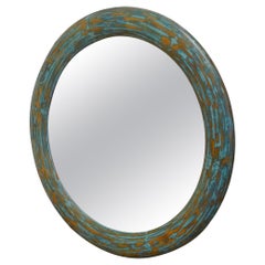 Retro Large Round Painted Wall Mirror