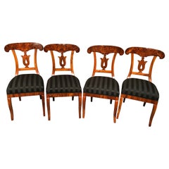 Set of Four Original Biedermeier Chairs, 1820