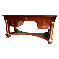 Empire Desk, Northern Germany 19th Century, Mahogany