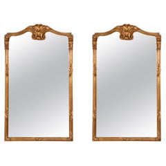 Pair of Gilt Shell Top Mirrors from The Carlyle Hotel NYC