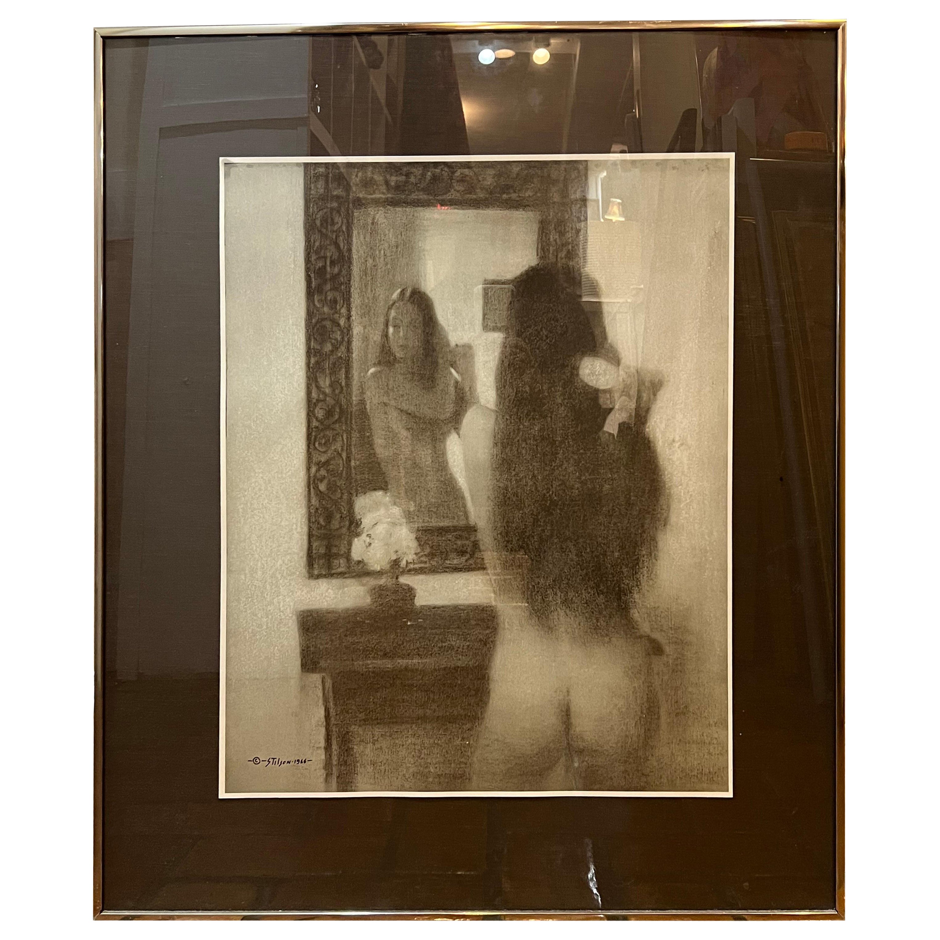 Large Signed Nude by Stilson circa 1966 For Sale