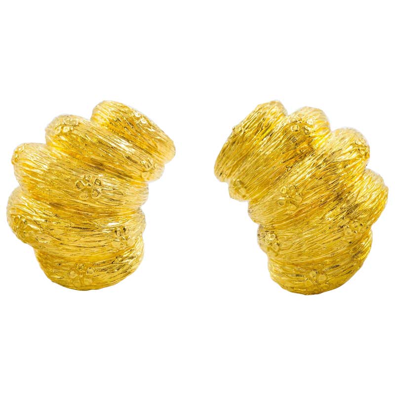 Atomic Gold Modernist 18K Yellow Gold Necklace and Earrings, Atomic Style For Sale ...