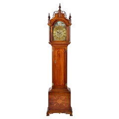 American Cherry Rocking Ship Tall Case or Grandfather Clock