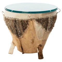 African Style Goat Skin Drum Table
