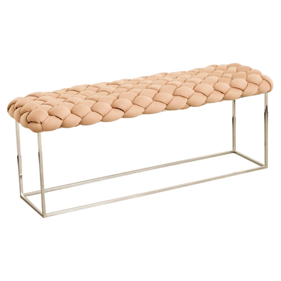 Contemporary Bench Handwoven, v 2022 in Rose