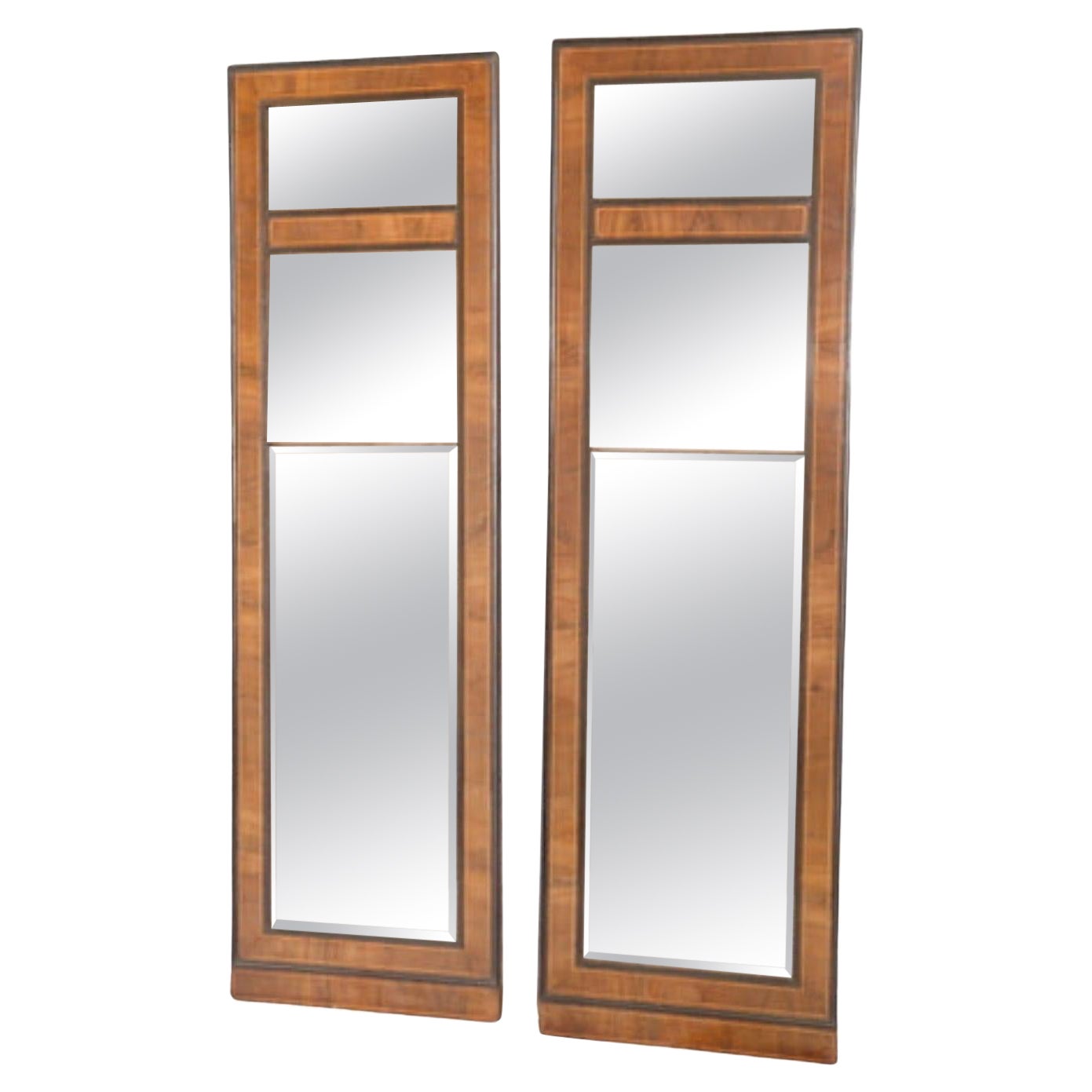 19th Century Danish Empire Mirrors in Walnut