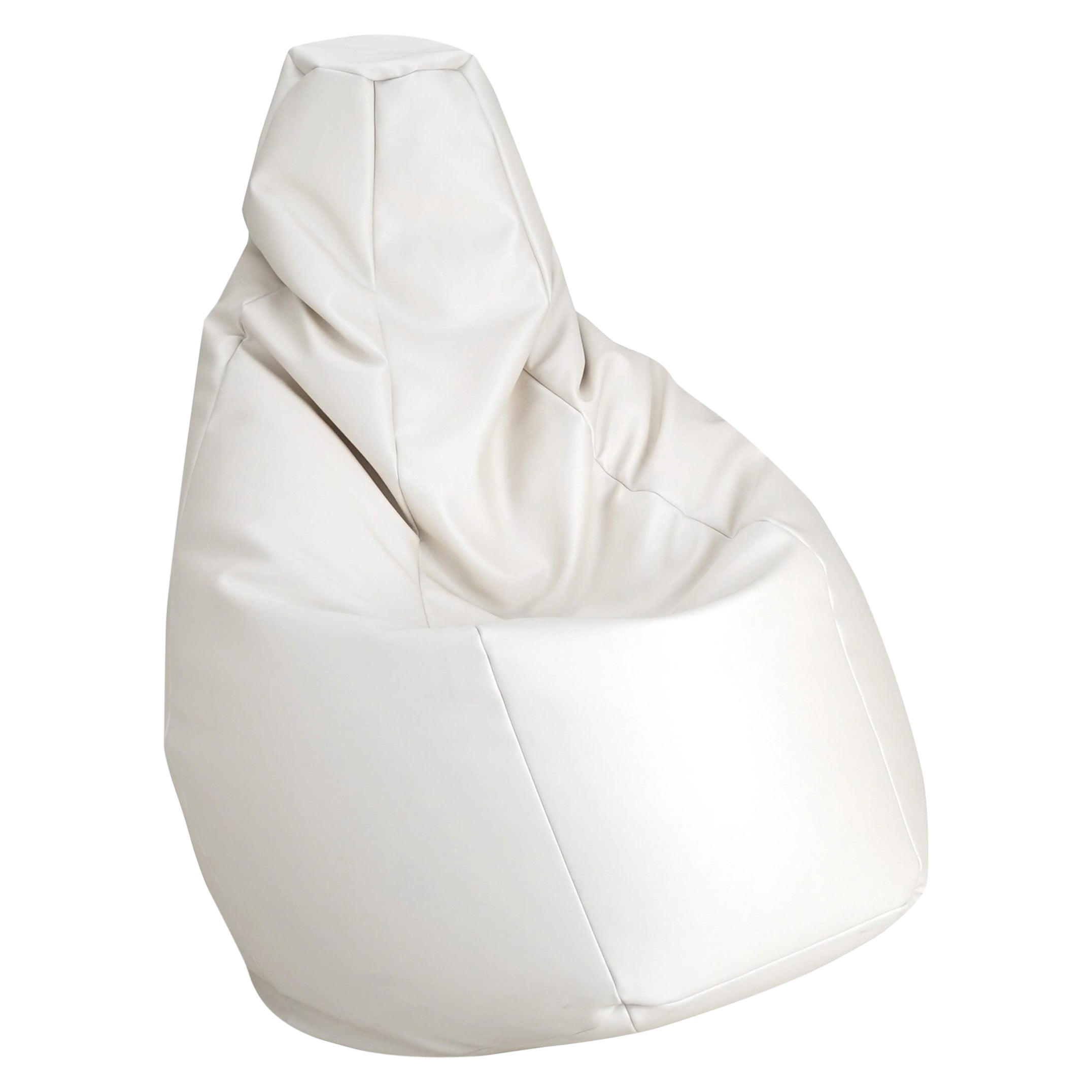 Zanotta Large Sacco in White Vip Fabric by Gatti, Paolini, Teodoro For Sale