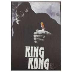 Vintage "King Kong" 1989 Czech A1 Film Poster, Vlach