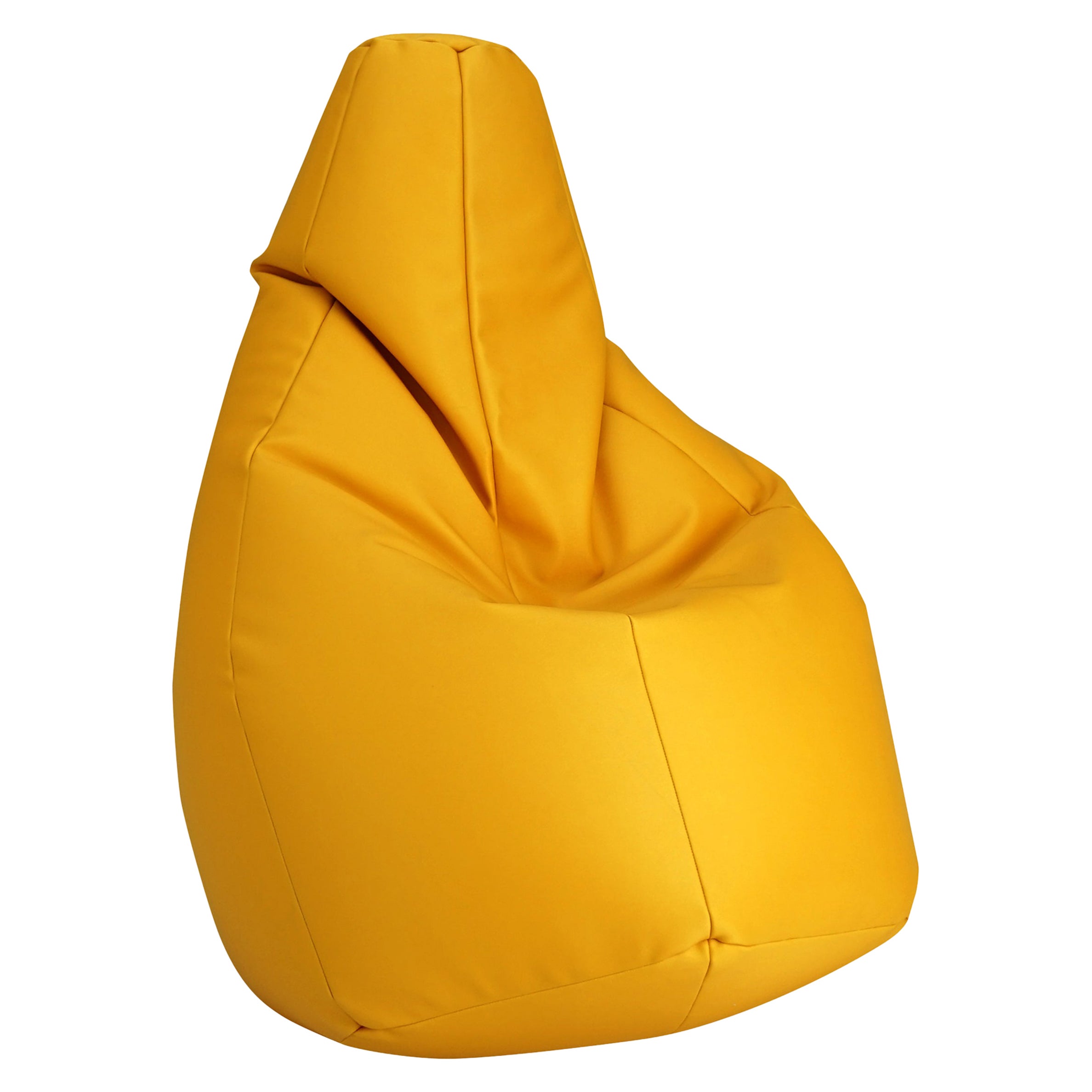 Zanotta Large Sacco in Yellow Vip Fabric by Gatti, Paolini, Teodoro For Sale