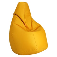 Zanotta Großer Sacco aus gelbem Vip-Stoff von Gatti, Paolini, Teodoro