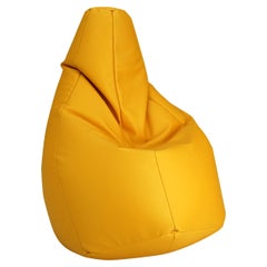 Zanotta Medium Sacco in Yellow Vip Fabric by Gatti, Paolini, Teodoro