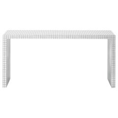 Zanotta Quaderna 710 Console Table in White Plastic Laminate by Superstudio