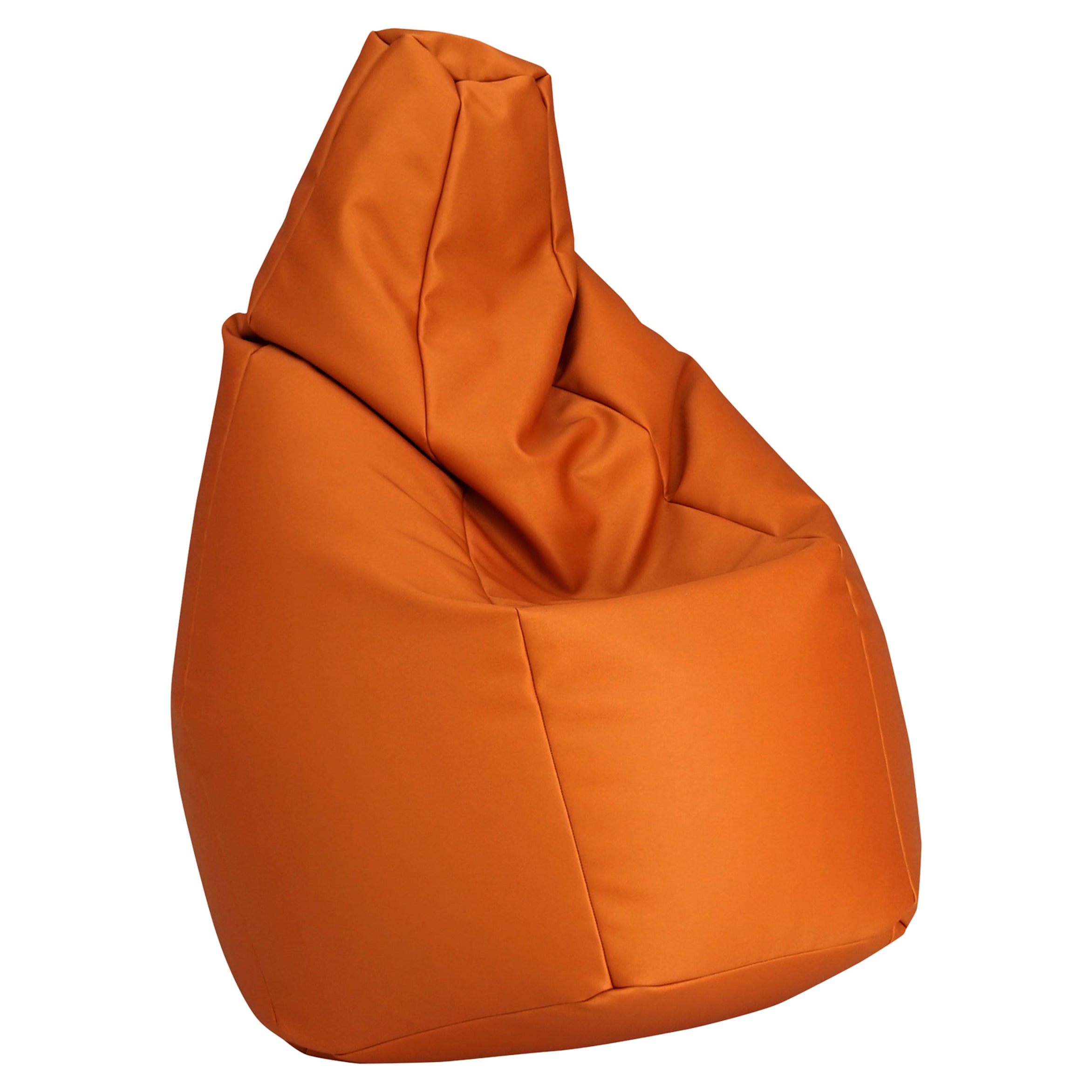 Zanotta Small Sacco in Orange Vip Fabric by Gatti, Paolini, Teodoro For Sale