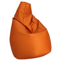 Zanotta Small Sacco in Orange Vip Fabric by Gatti, Paolini, Teodoro