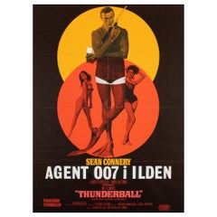 THUNDERBALL 1965 Danish Film Movie Poster, Robert McGinnis