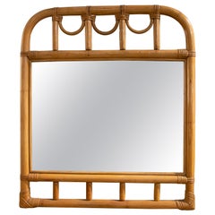Retro Handmade Bamboo Mirror 