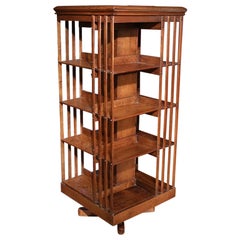 Large Antique Revolving Bookcase