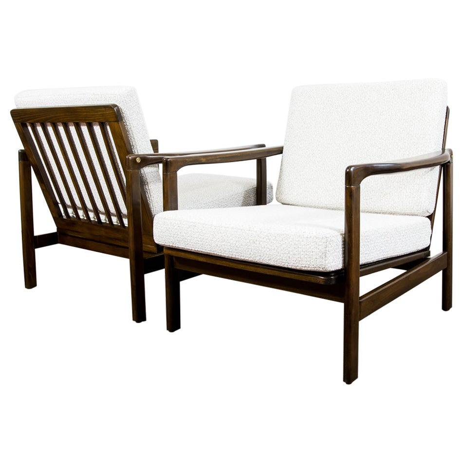 Pair of Mid-Century Vintage B7522 Lounge Chairs by Zenon Bączyk, 1960's