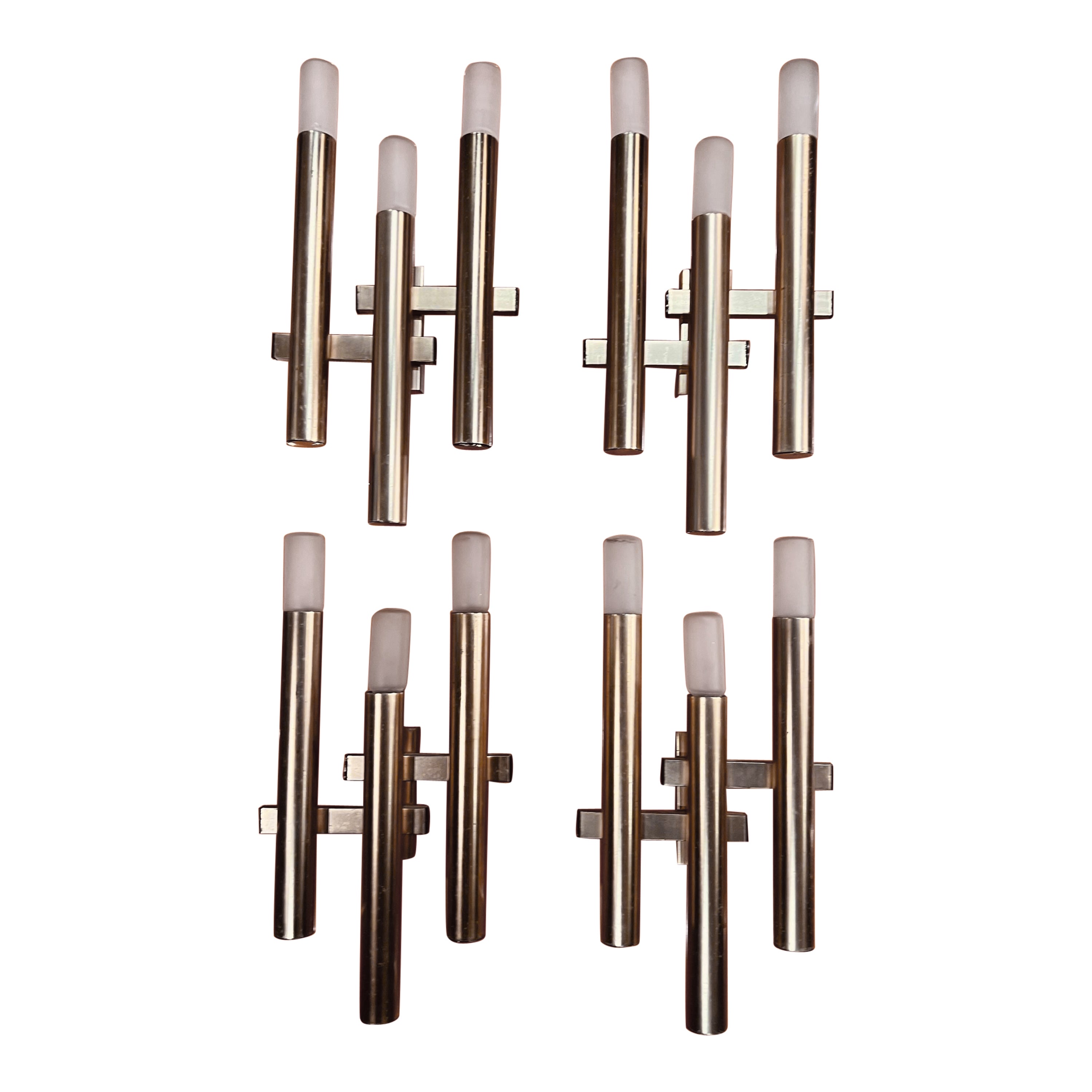 Set of Four Stilnovo Wall Sconces