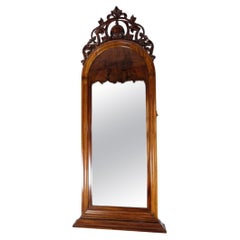 Antique Christian VIII Mirror With Decoration Made In Mahogany From 1860s