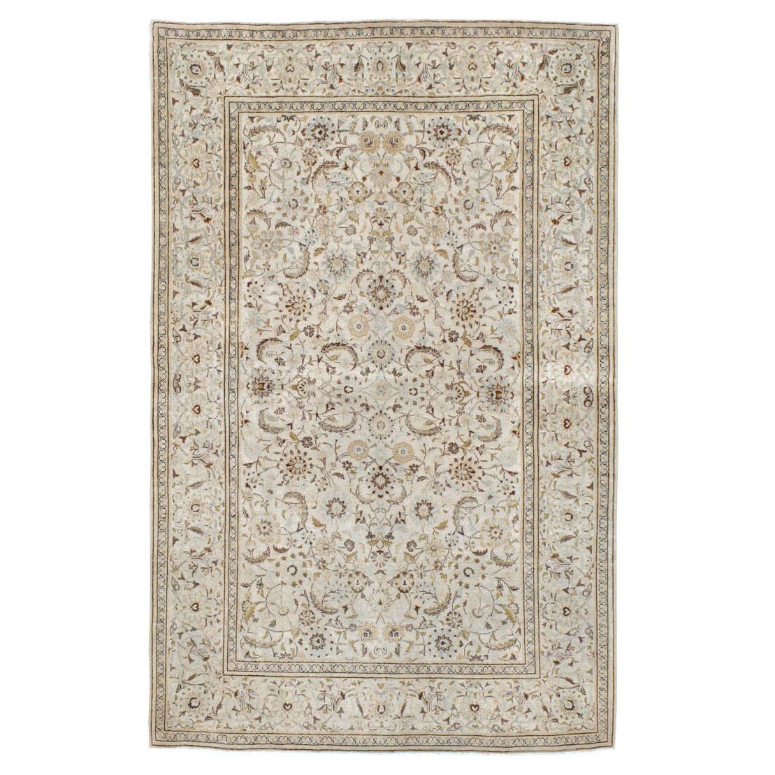 Mid-20th Century Handmade Persian Kashan Accent Rug