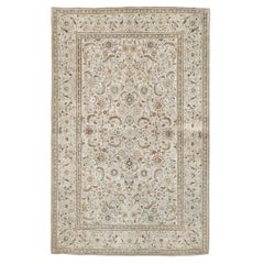 Mid-20th Century Handmade Persian Kashan Accent Rug