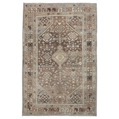 Vintage Mid-20th Century, Handmade Persian Malayer Accent Rug
