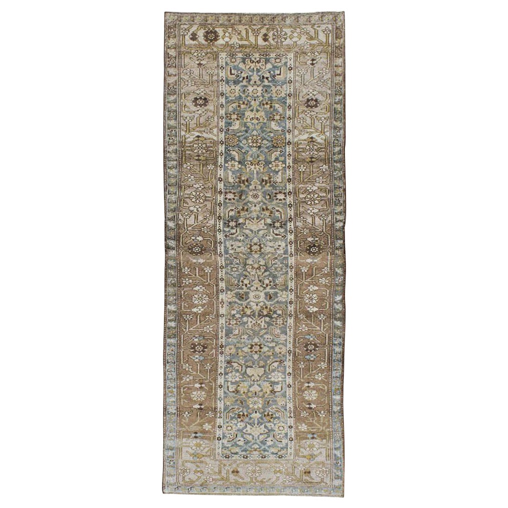 Early 20th Century Handmade Persian Malayer Runner For Sale