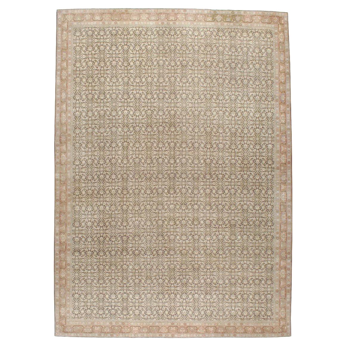 Mid-20th Century Handmade Persian Bidjar Room Size Carpet For Sale