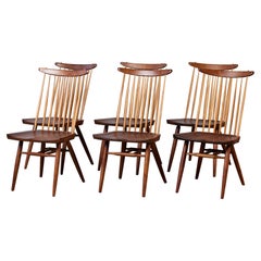 Set of Six George Nakashima Dining Chairs for Widdicomb