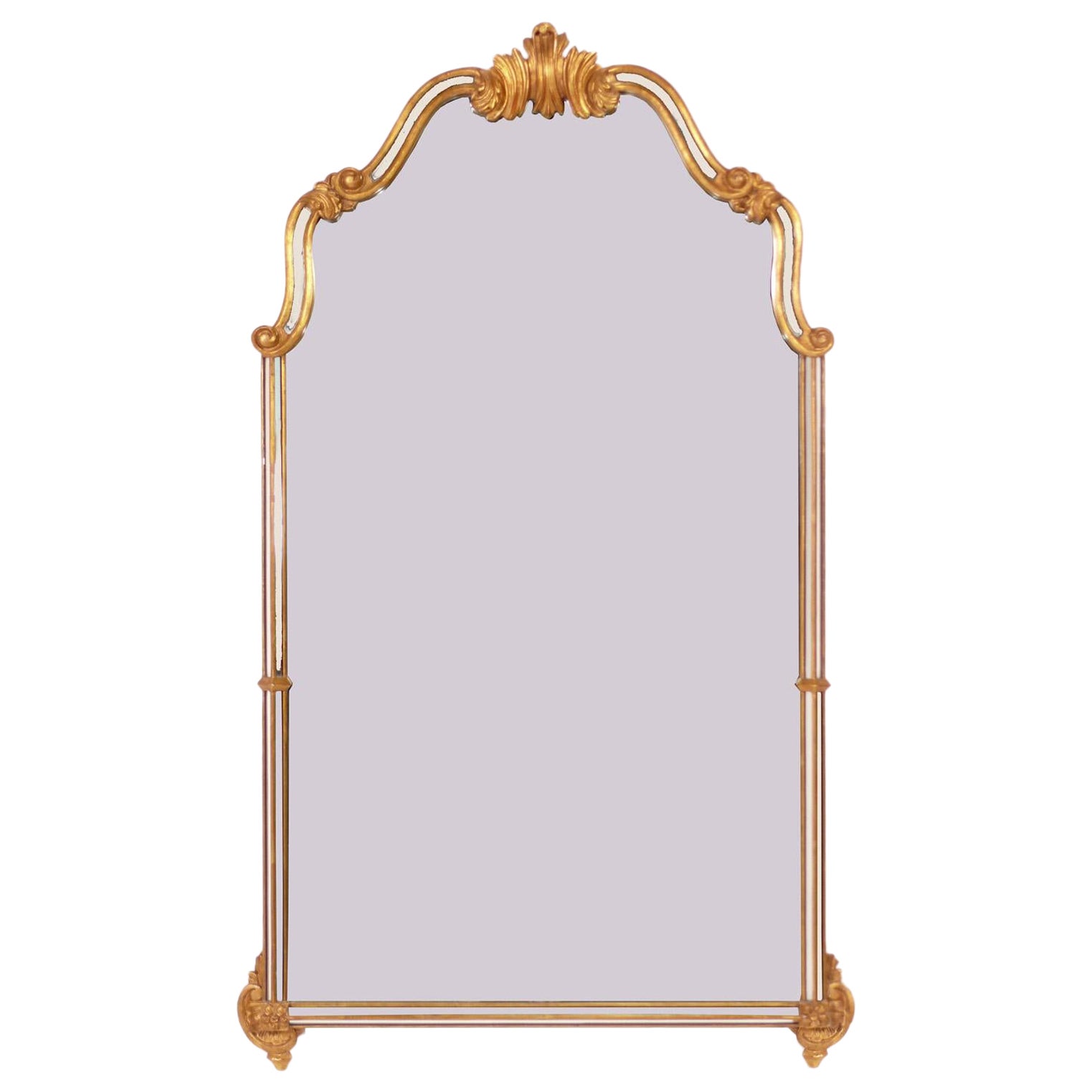 Vergoldeter Spiegel im Rokoko-Stil 
