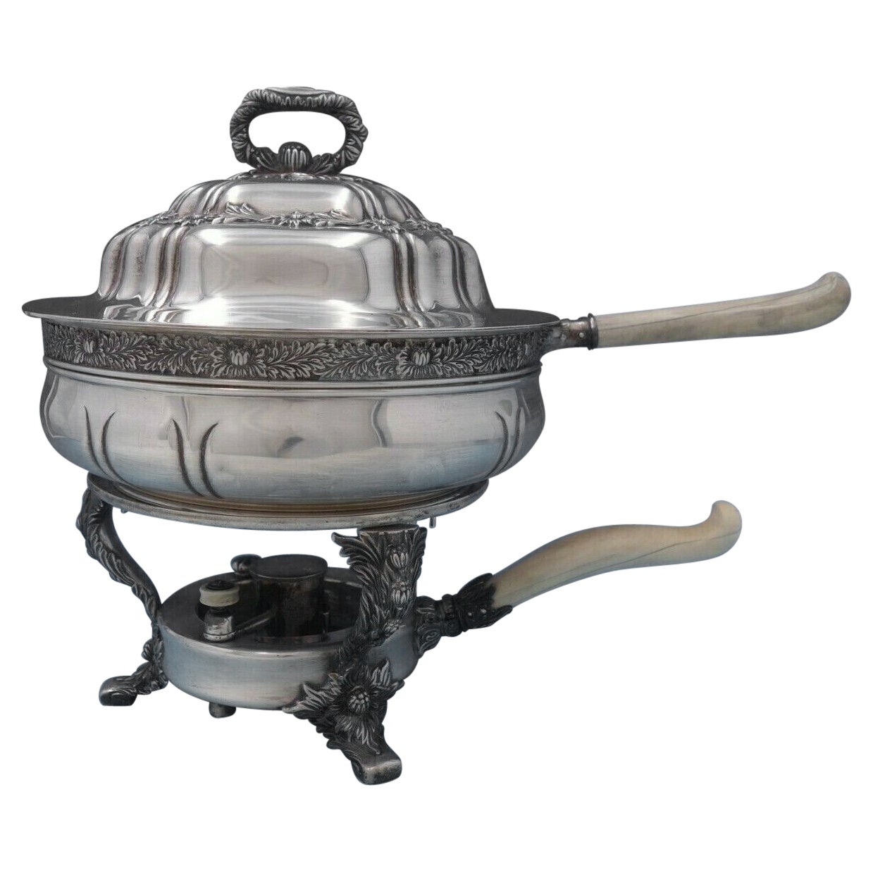 Chrysanthemum by Tiffany and Co Sterling Silver Chafing Dish with Warmer For Sale