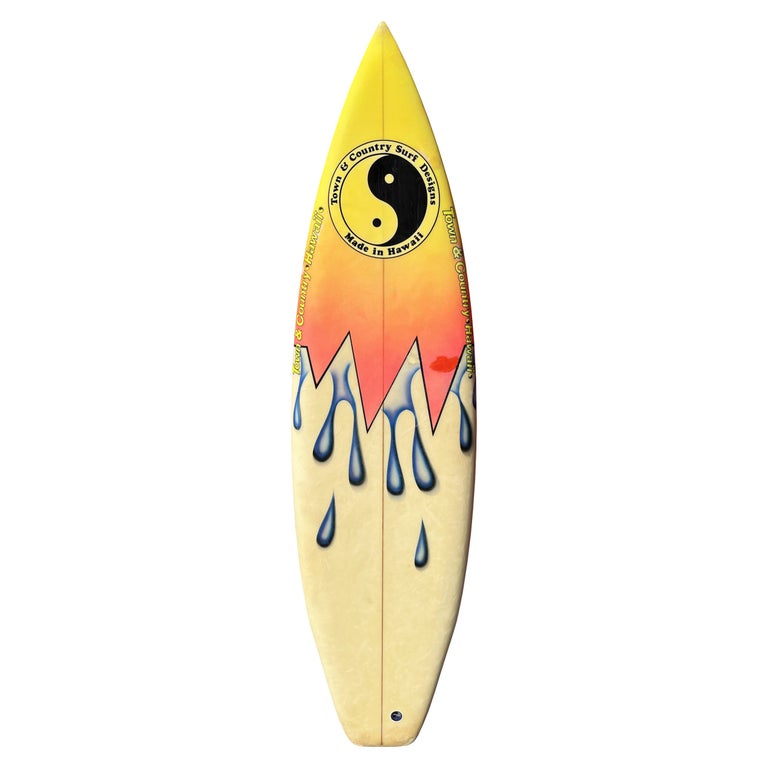 1980s Vintage Town and Country Surfboard by Greg Griffin For Sale