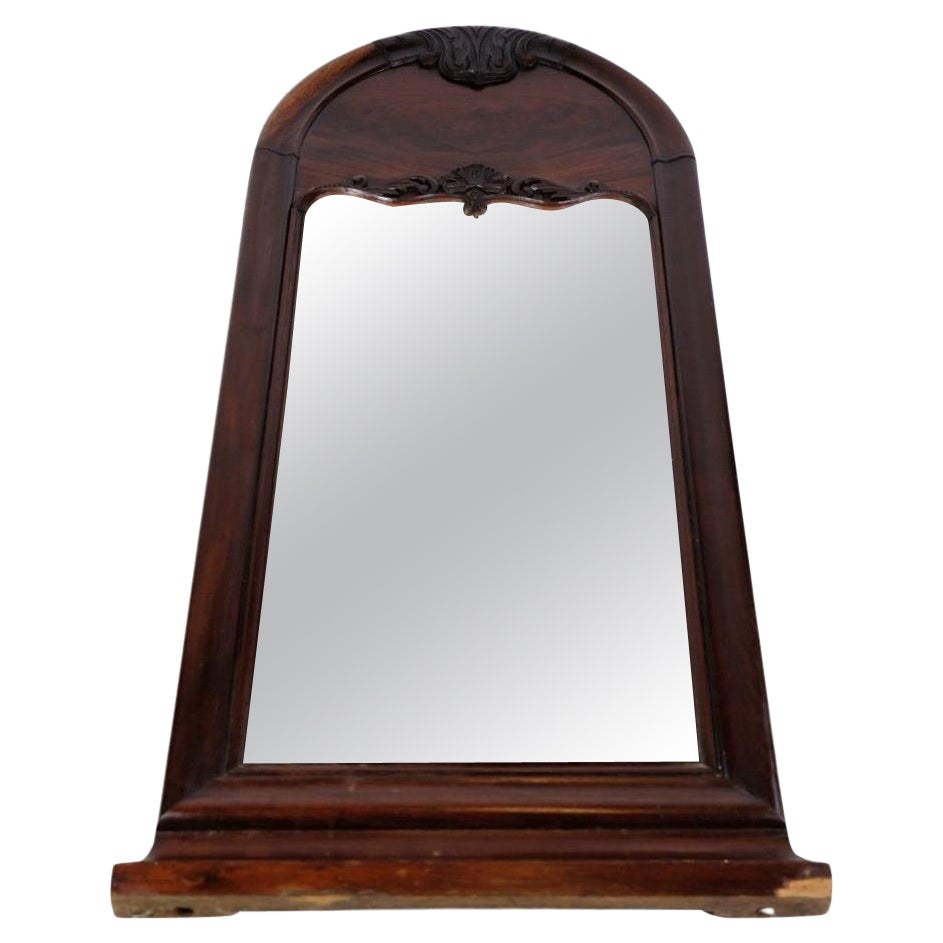 Antique Christian VIII Mirror Made In Mahogany From 1860s