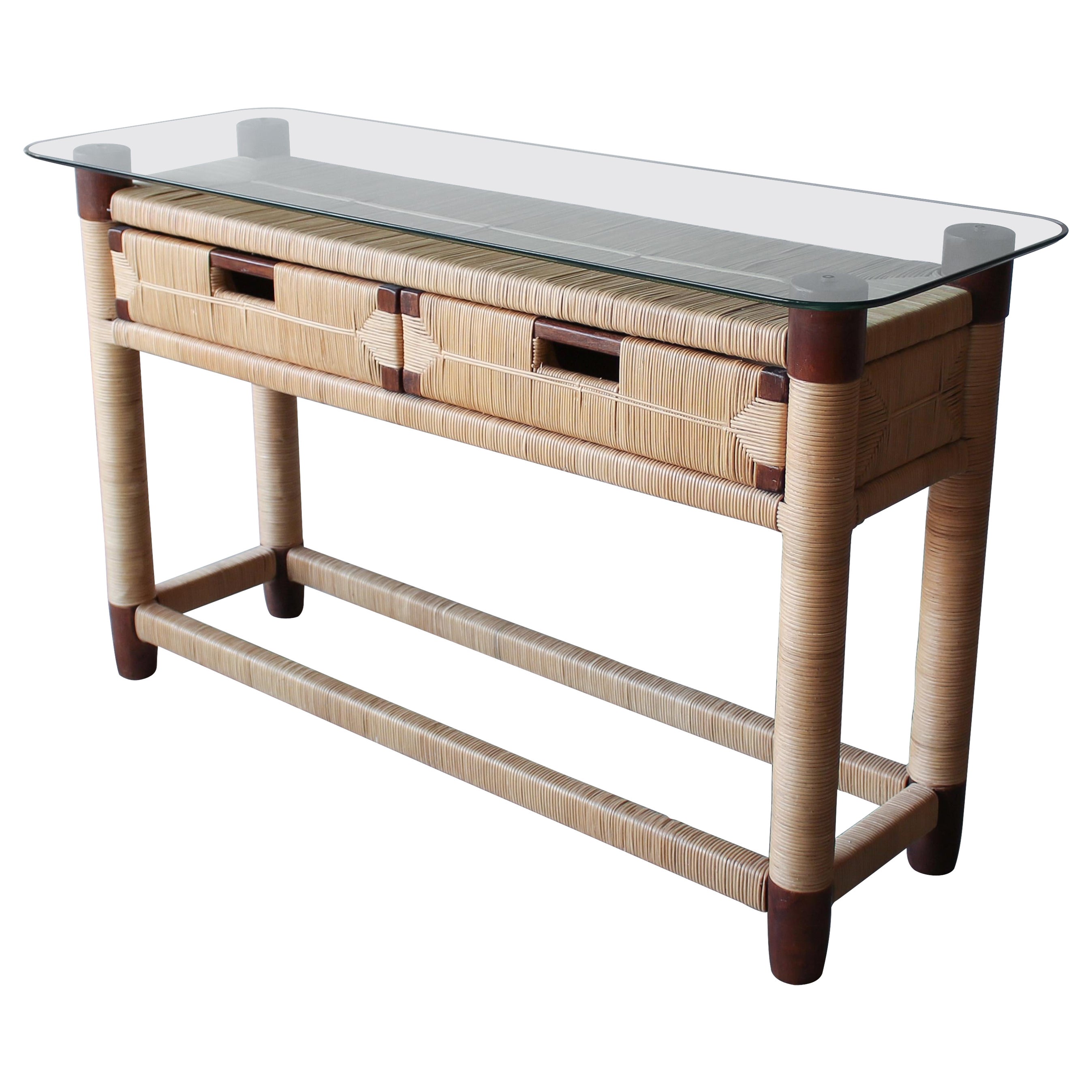 Antique Wicker Table at 1stDibs