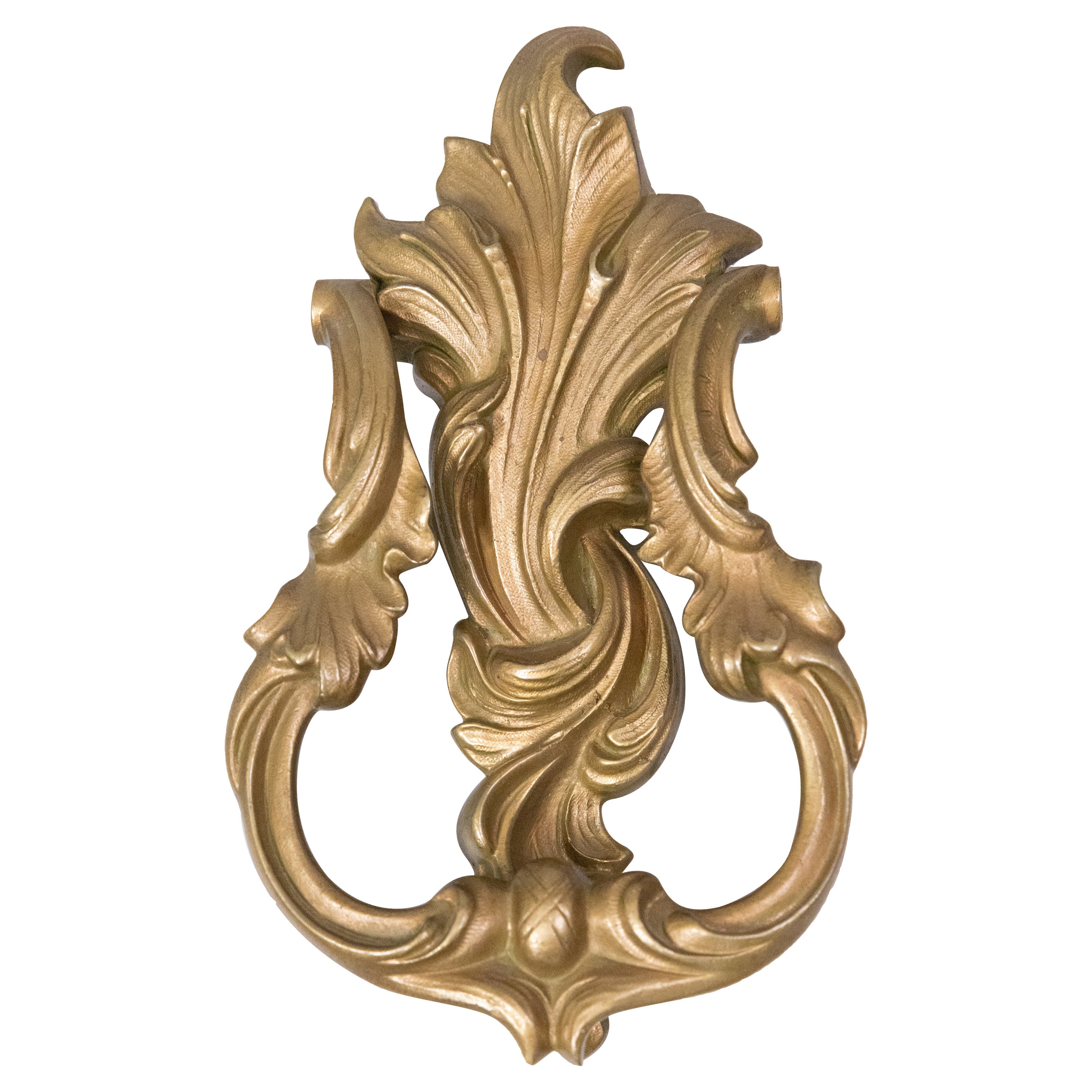 Antique French Rococo Style Gilded Bronze Door Knocker