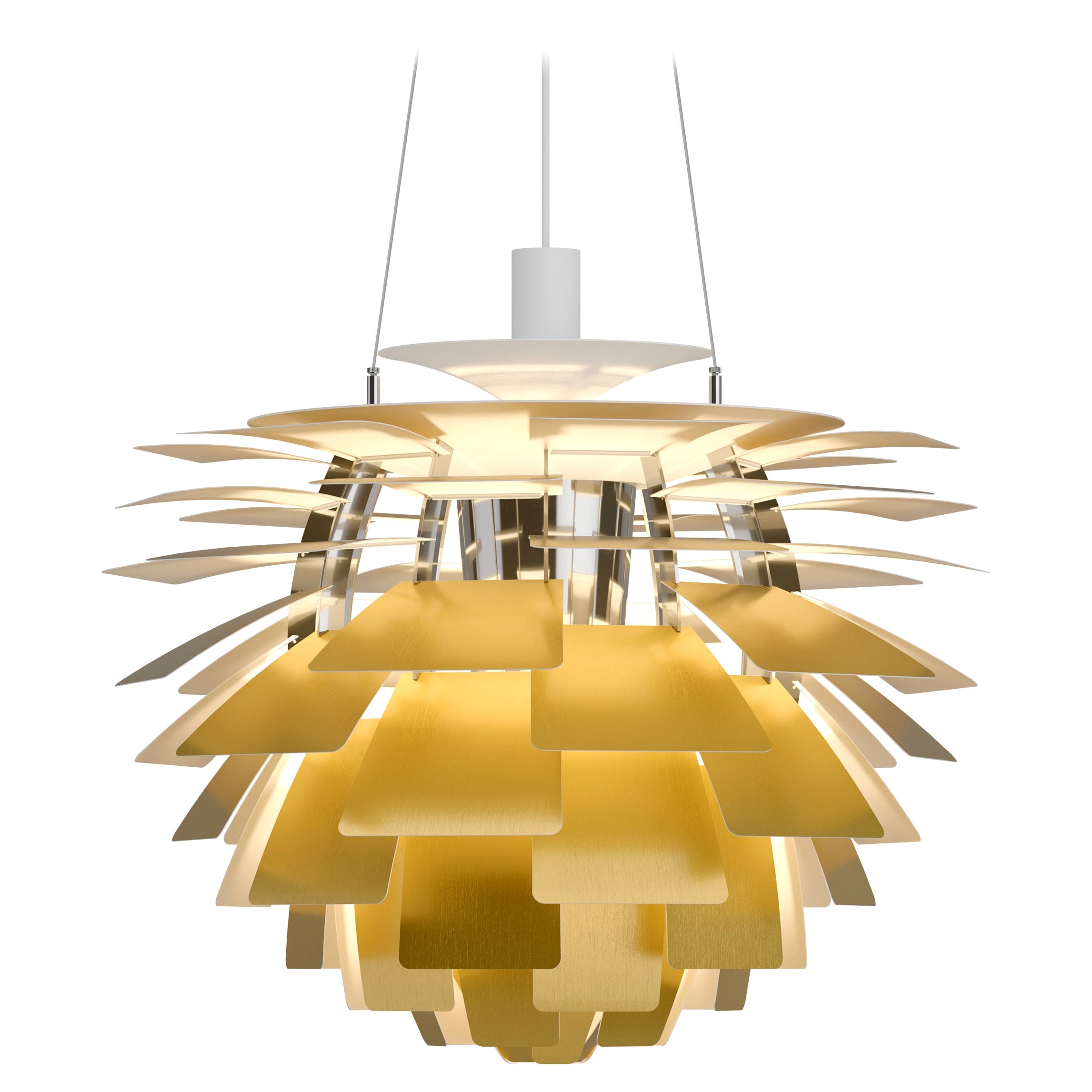 Louis Poulsen Small PH Artichoke Pendant Light in Brass by Poul Henningsen For Sale