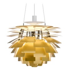 Grande lampe à suspension PH Artichoke en laiton de Louis Poulsen par Poul Henningsen