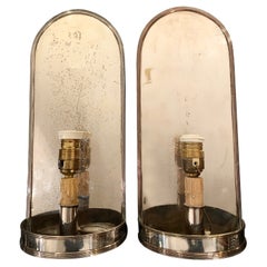 20th Century Vintage Silver Metal Wall Light Sconces by Valenti