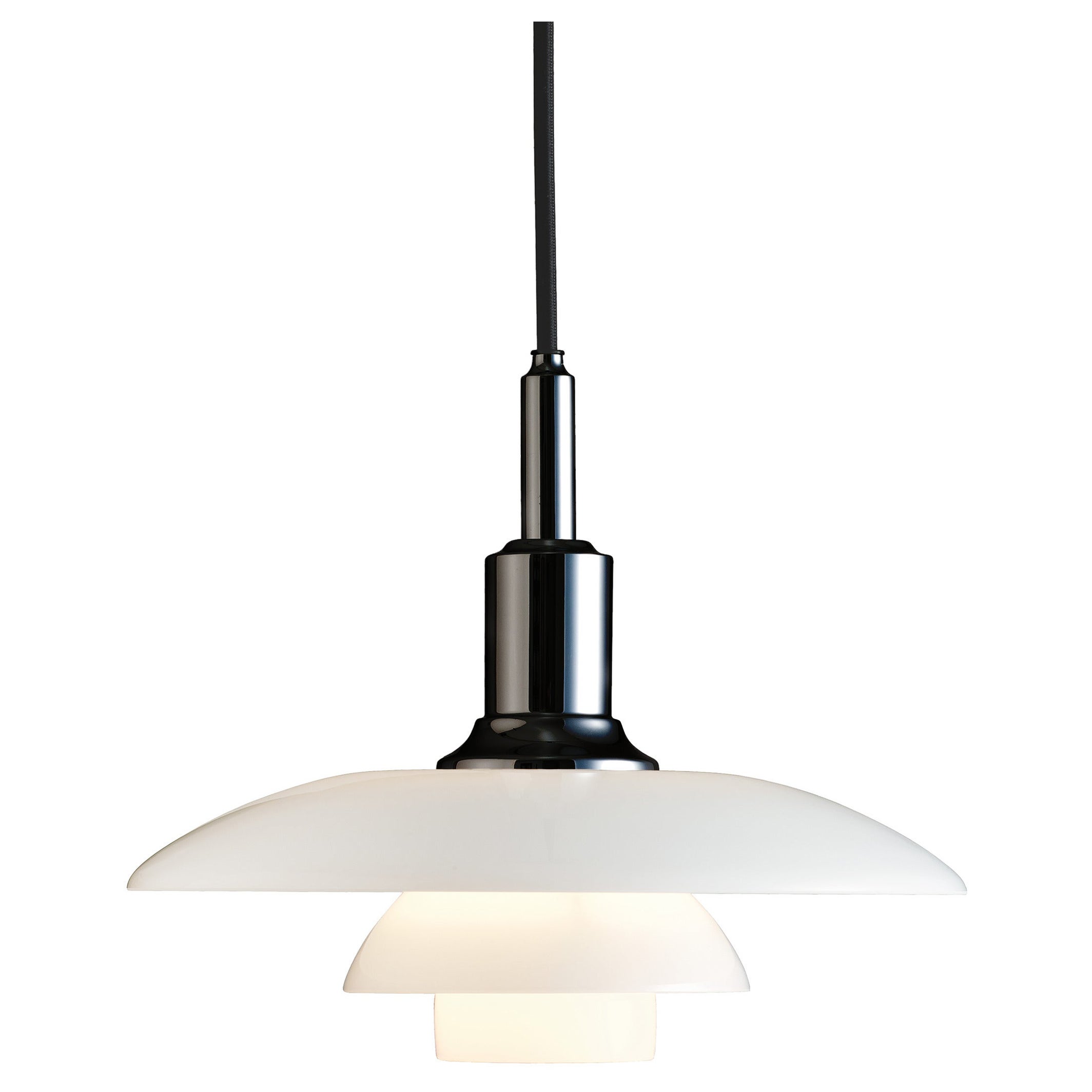 Louis Poulsen PH 3/2 Pendant Light in Black by Poul Henningsen