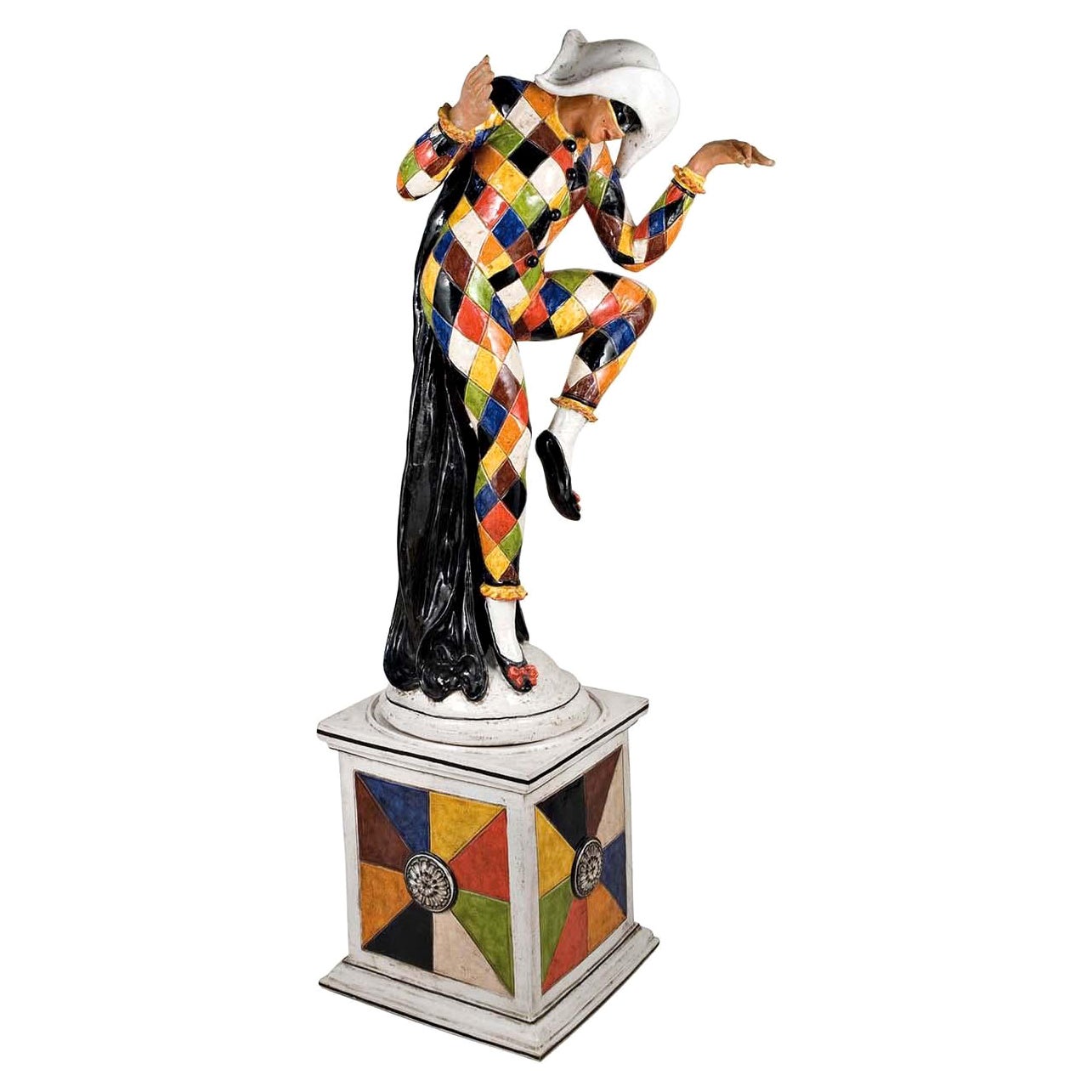 Arlecchino Polychrome Statue