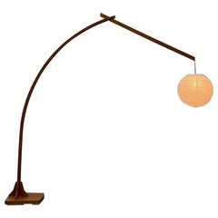 Unglaublich seltene Teakholz-Arc-Lampe